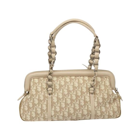 Pre Loved Dior Trotter Women Beige Handbags - Picture 3 of 8